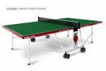 Теннисный стол для помещения Compact Expert Indoor green  proven quality 6042-21 - магазин СпортДоставка. Спортивные товары интернет магазин в Ревде 